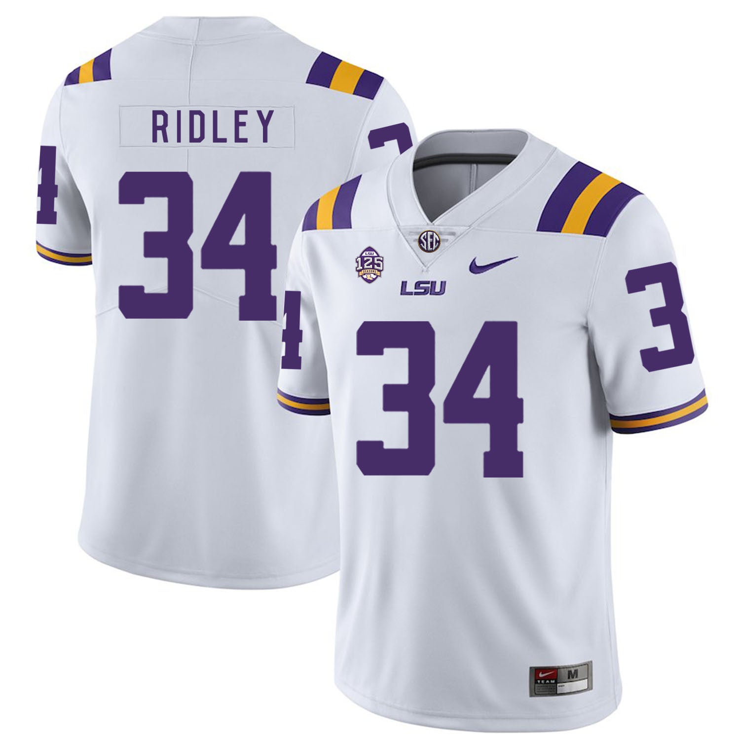 Stevan Ridley LSU Tigers white jersey
