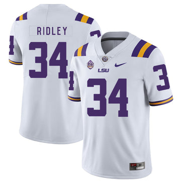 Stevan Ridley LSU Tigers white jersey