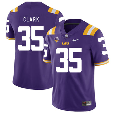 Damone Clark LSU Tigers purple jersey