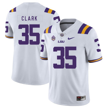 Damone Clark LSU Tigers white jersey