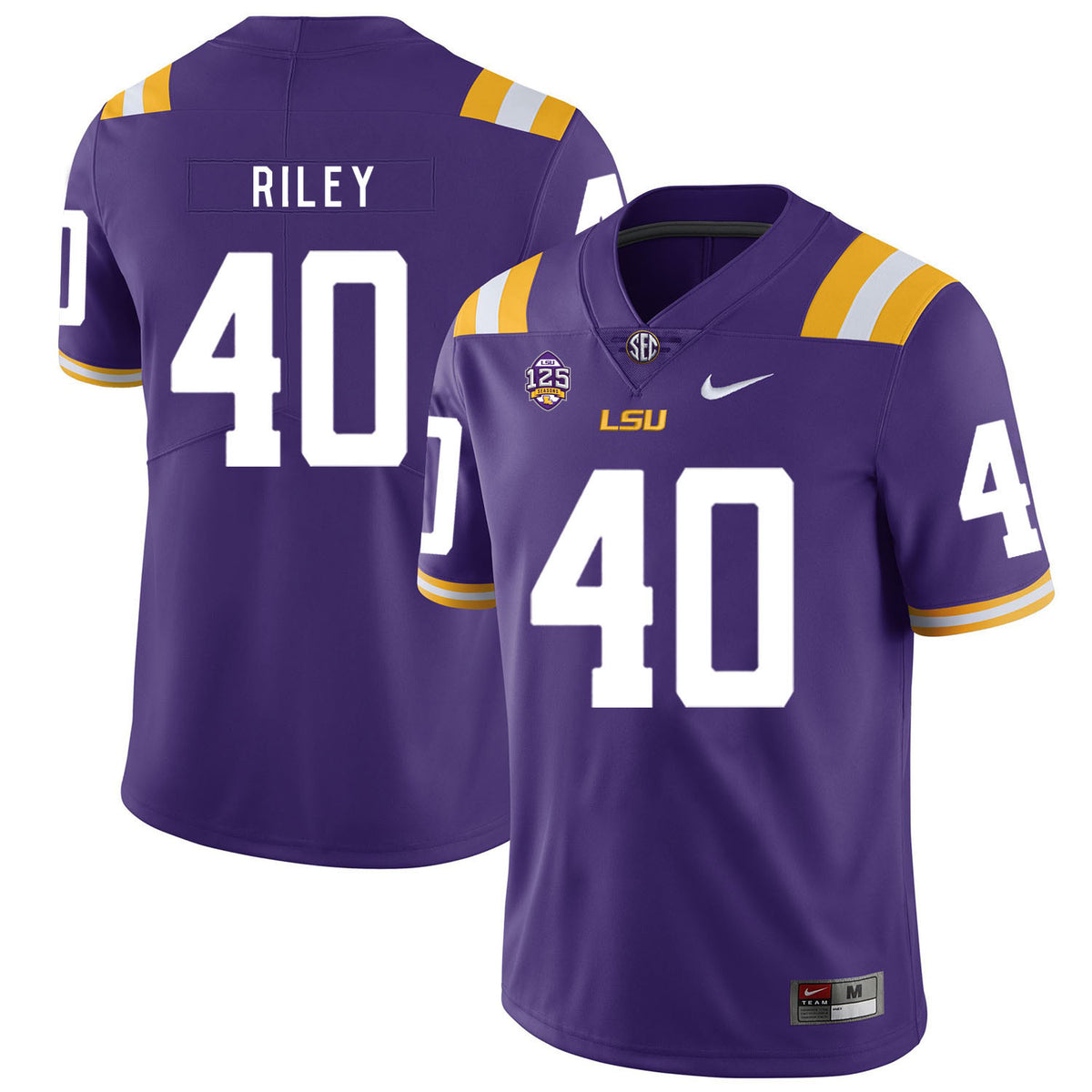 Duke Riley LSU Tigers purple jersey