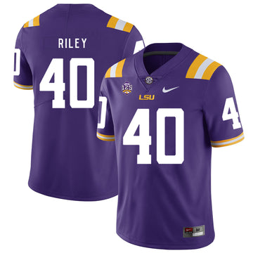 Duke Riley LSU Tigers purple jersey