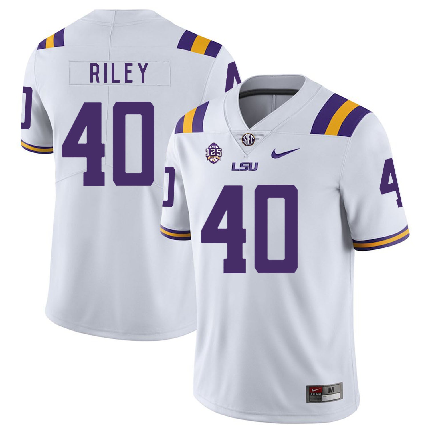 Duke Riley LSU Tigers white jersey