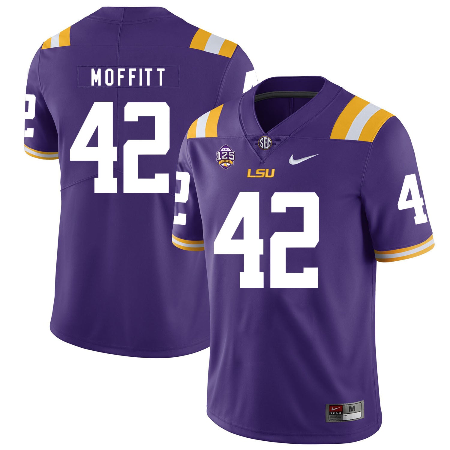 Aaron Moffitt LSU Tigers purple jersey