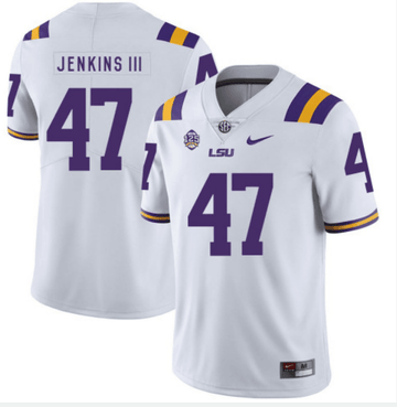 Nelson Jenkins LSU Tigers white Limited jersey