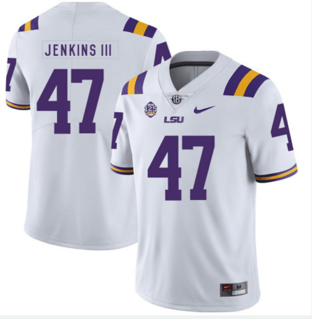 Nelson Jenkins LSU Tigers white Limited jersey