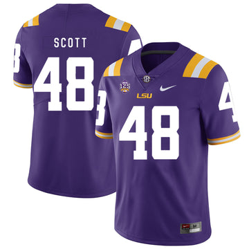 Dantrieze Scott LSU Tigers purple jersey