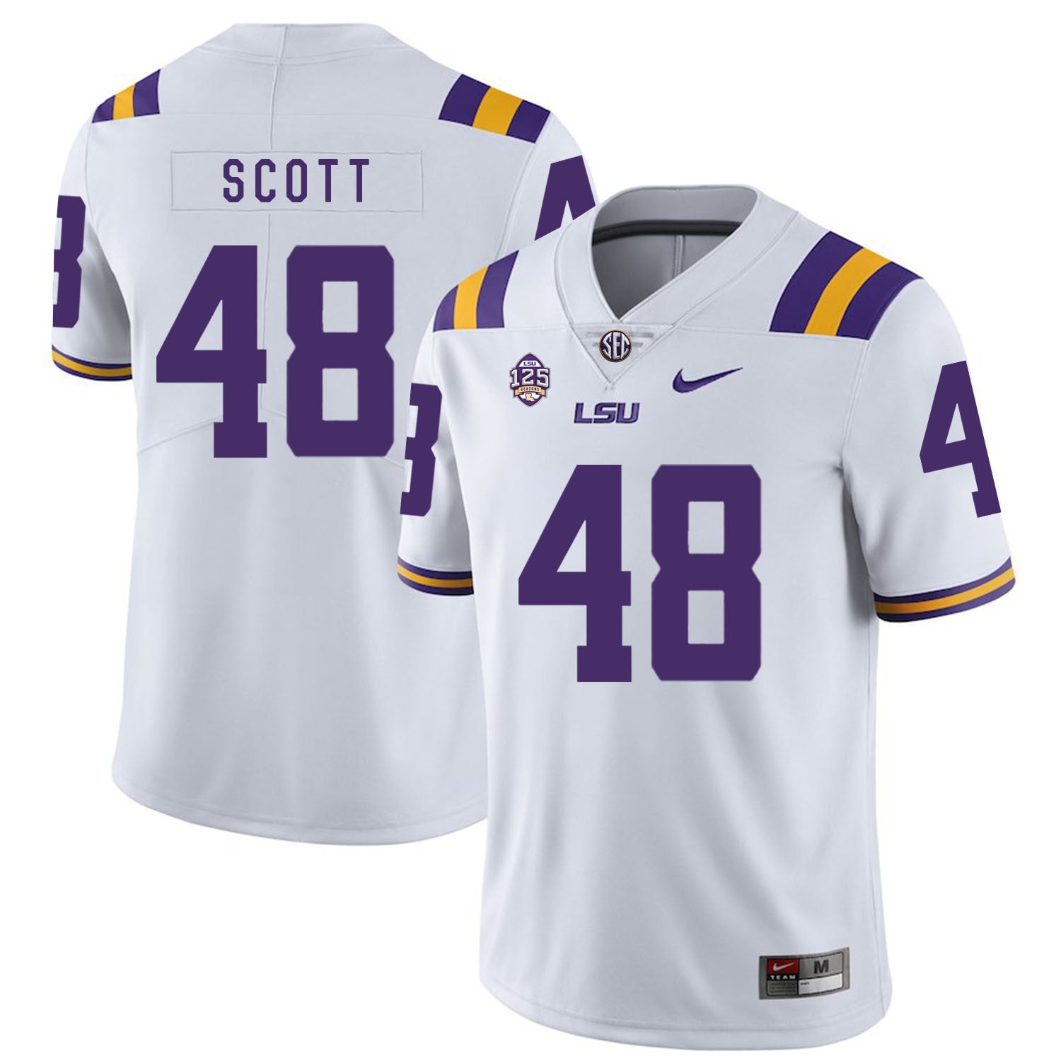 Dantrieze Scott LSU Tigers white jersey