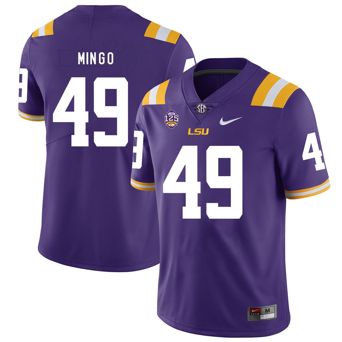 Barkevious Mingo LSU Tigers purple jersey