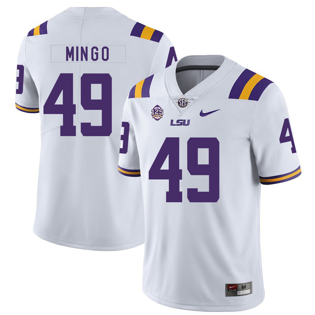 Barkevious Mingo LSU Tigers white jersey