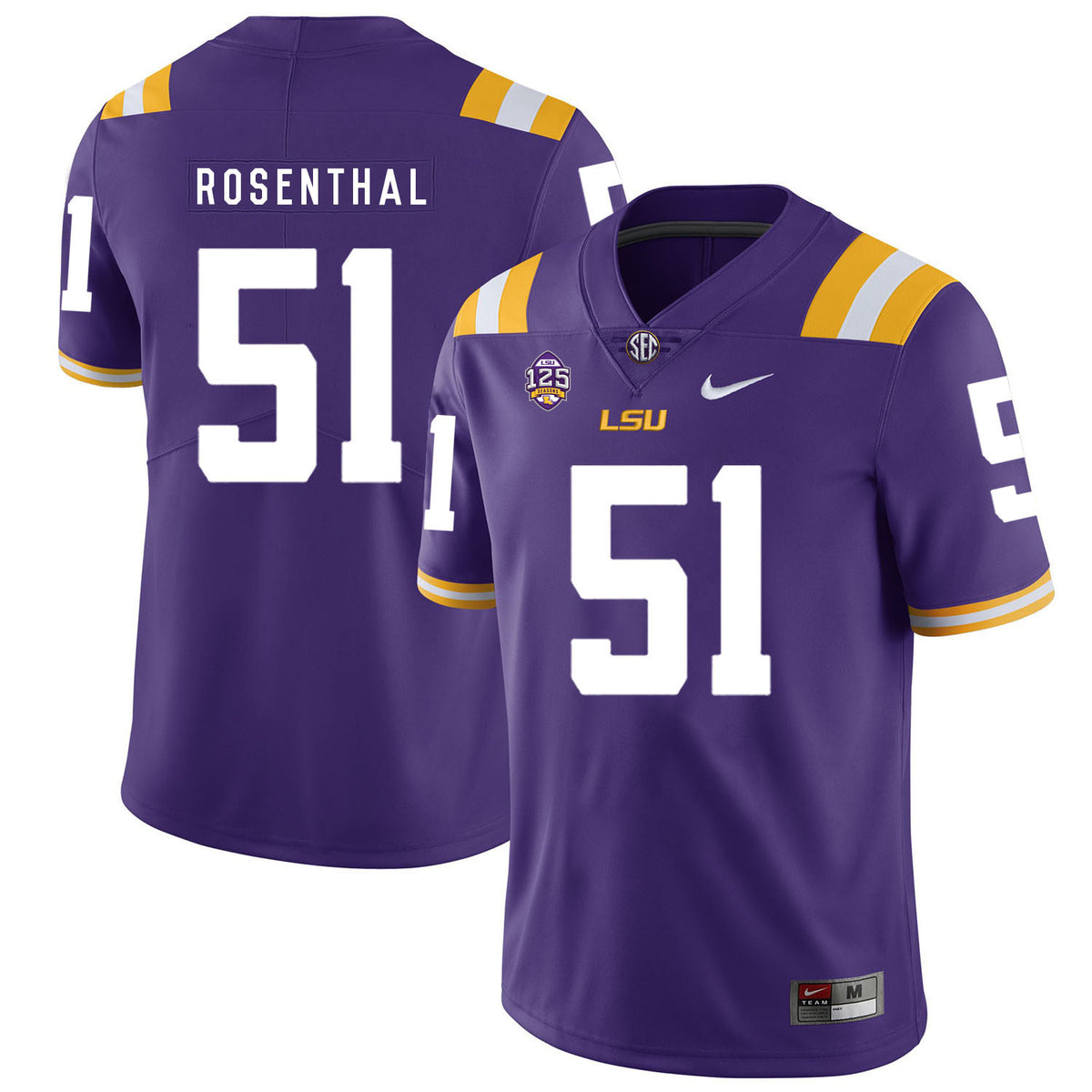 Dare Rosenthal LSU Tigers purple jersey
