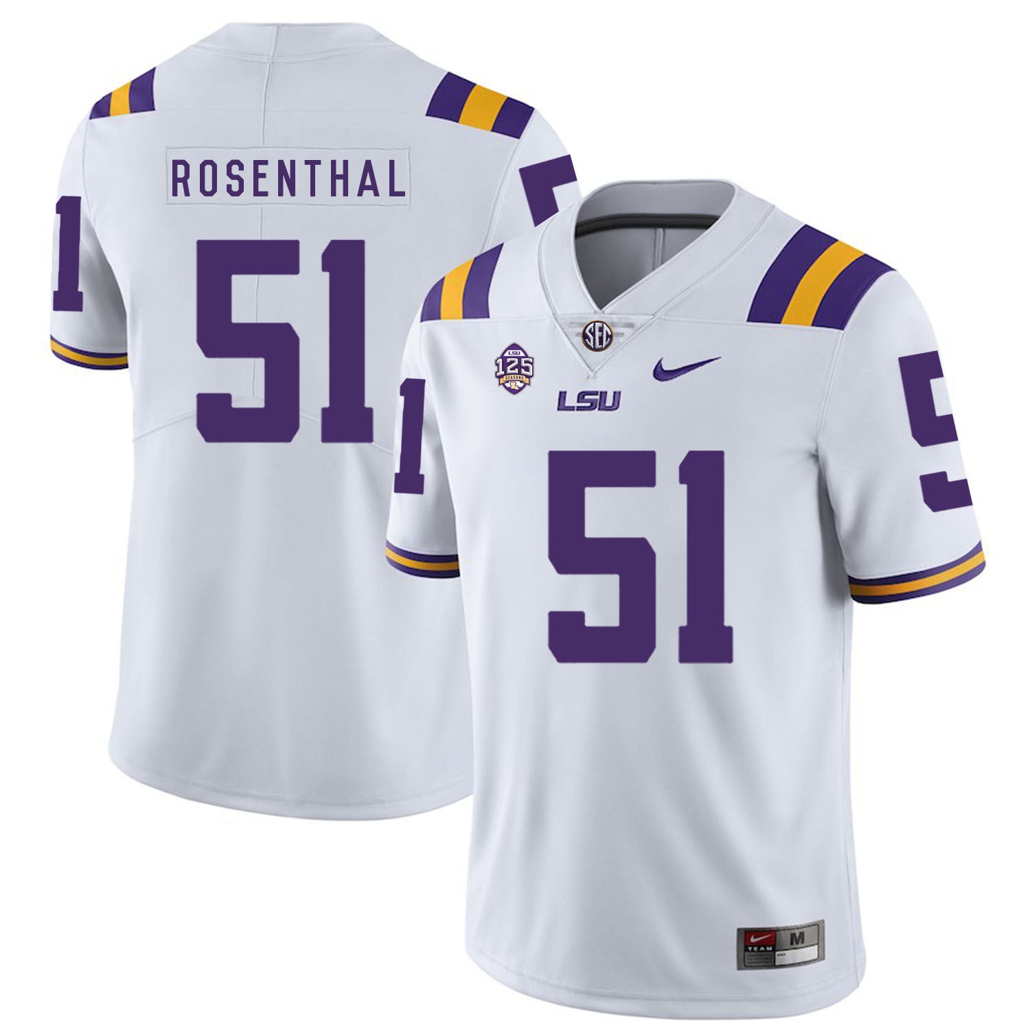 Dare Rosenthal LSU Tigers white jersey