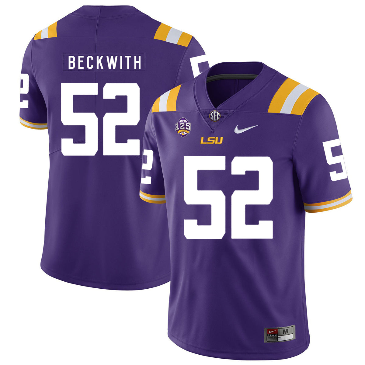 Kendell Beckwith LSU Tigers purple jersey