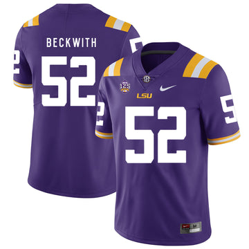 Kendell Beckwith LSU Tigers purple jersey