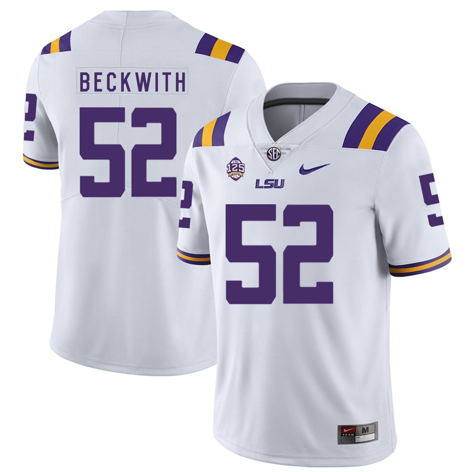 Kendell Beckwith LSU Tigers white jersey