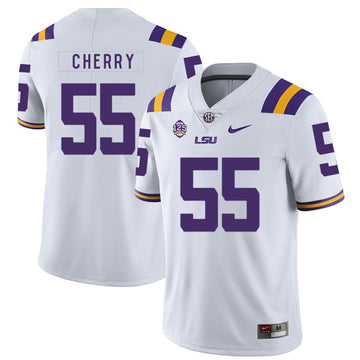 Jarell Cherry LSU Tigers white jersey