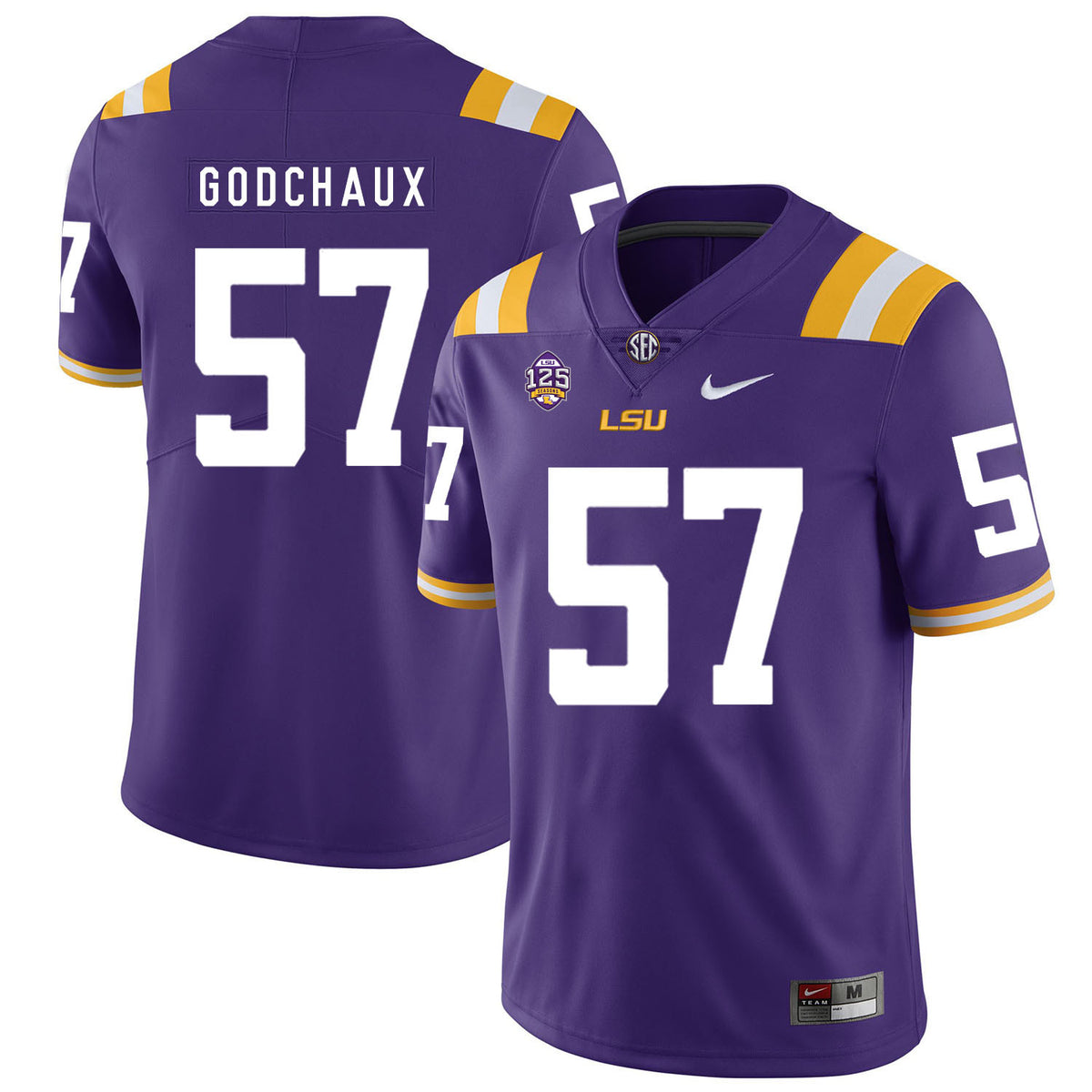 Davon Godchaux LSU Tigers purple jersey