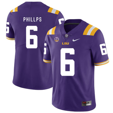 Jacob Phillps LSU Tigers purple jersey