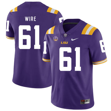 Cameron Wire LSU Tigers purple jersey