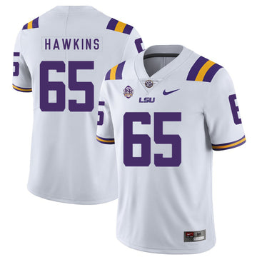 Jerald Hawkins LSU Tigers white jersey