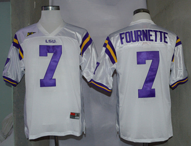 Fournette LSU Tigers white jersey