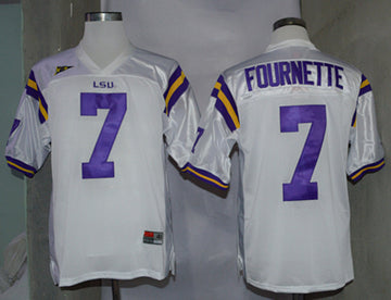 Fournette LSU Tigers white jersey