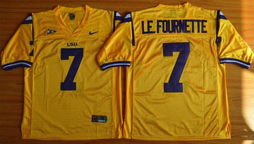 Leonard Fournette LSU Tigers gold jersey