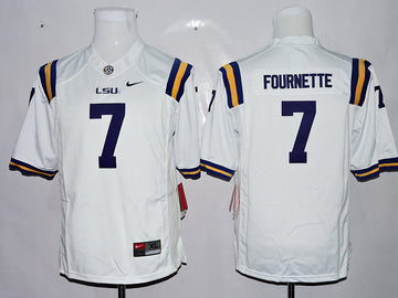 Leonard Fournette LSU Tigers white jersey