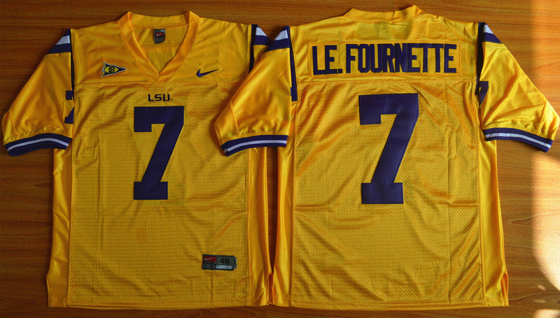 Leonard Fournette LSU Tigers yellow jersey