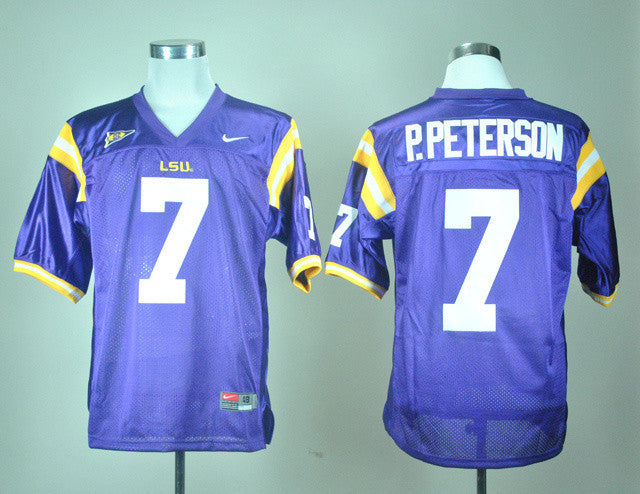 P.Peterson LSU Tigers purple jersey