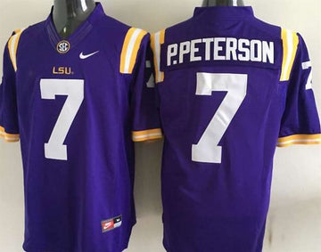 P.Peterson LSU Tigers purple jersey