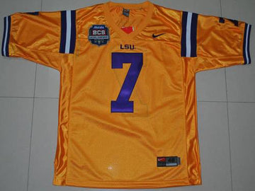 Tyrann Mathieu LSU Tigers gold jersey
