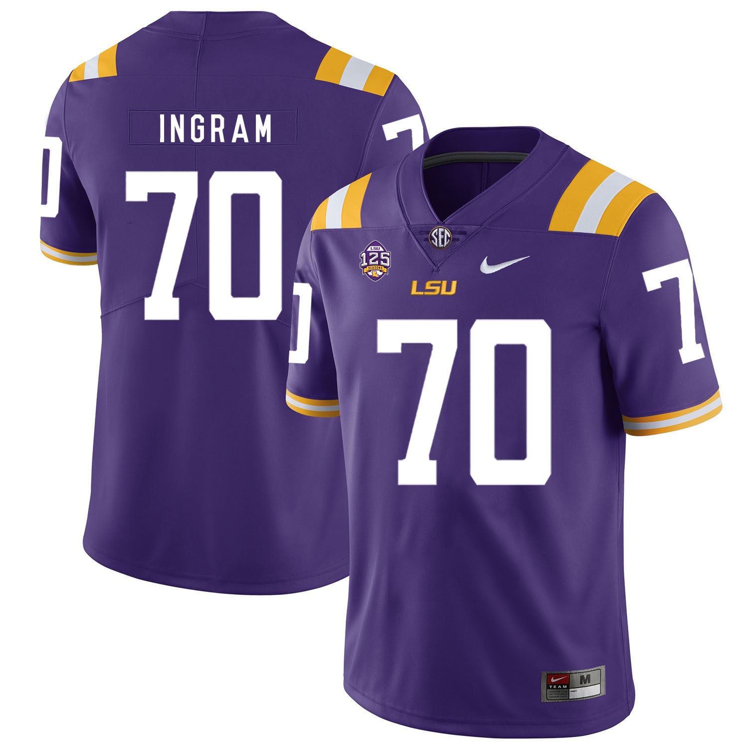 Edward Ingram LSU Tigers purple jersey