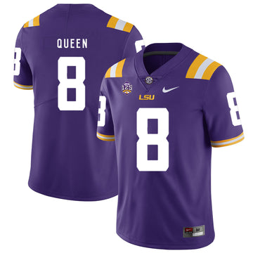 Patrick Queen LSU Tigers purple jersey