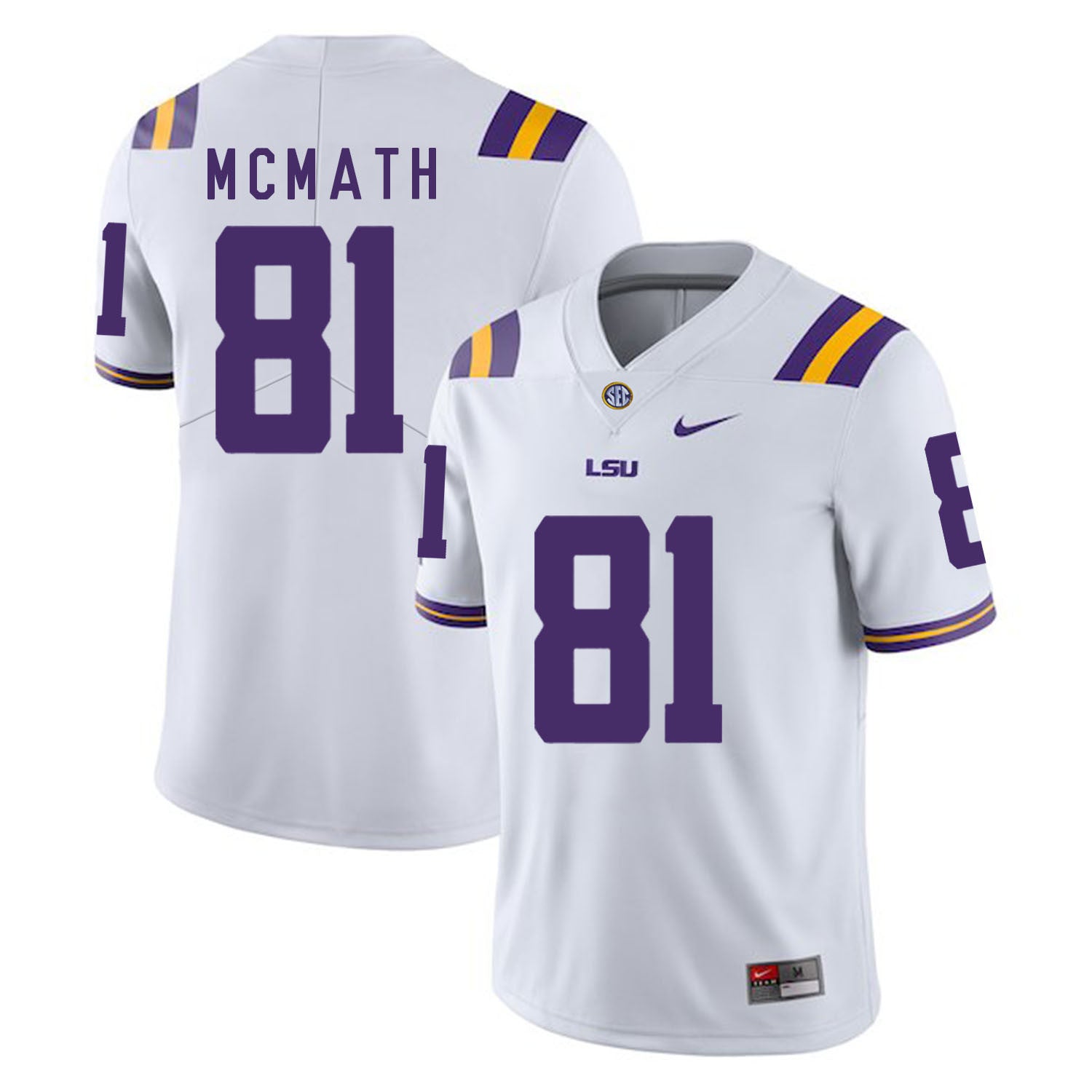 Racey Mcmath LSU Tigers white jersey