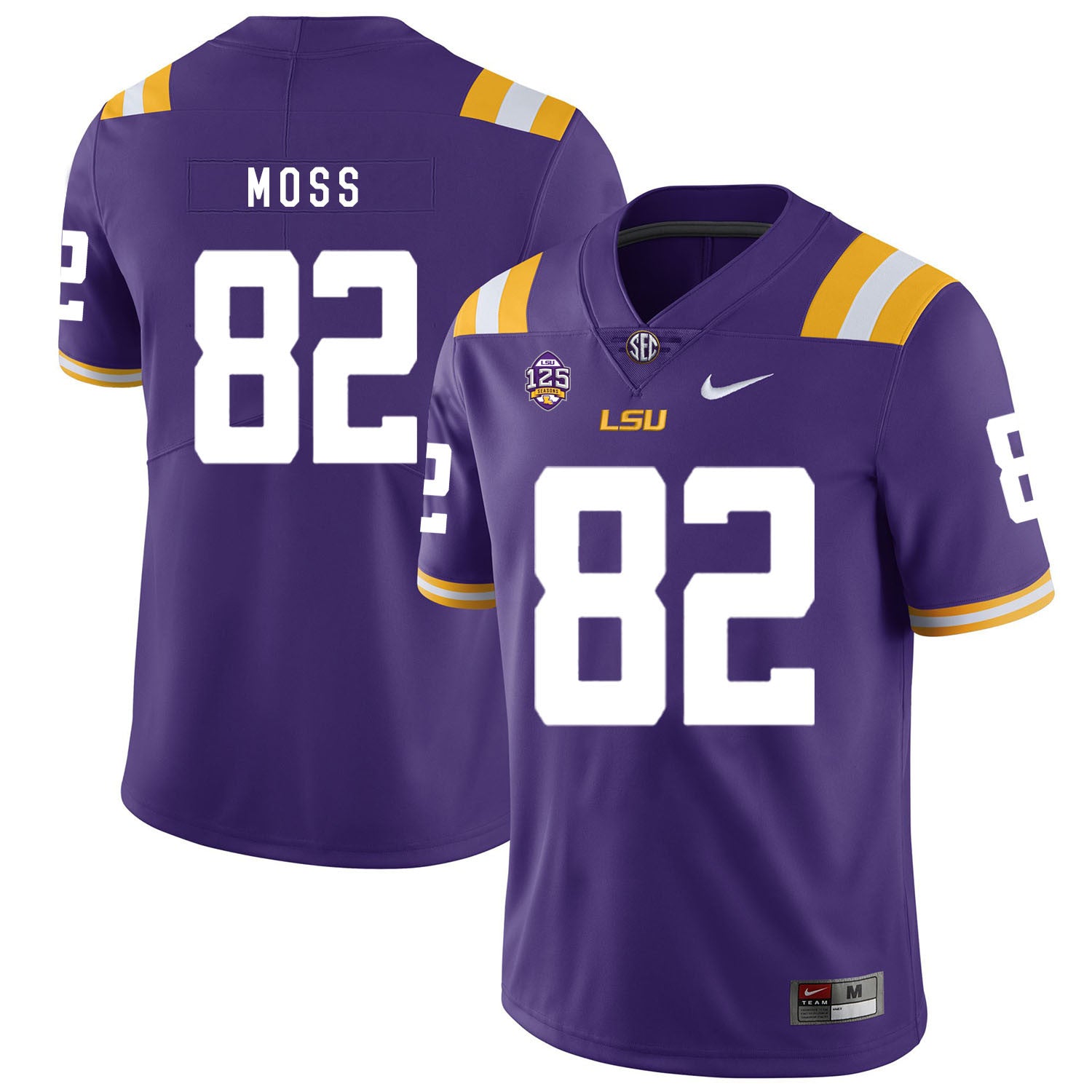 Thaddeus Moss LSU Tigers purple jersey