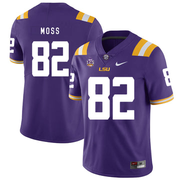Thaddeus Moss LSU Tigers purple jersey