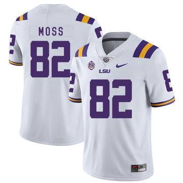 Thaddeus Moss LSU Tigers white jersey