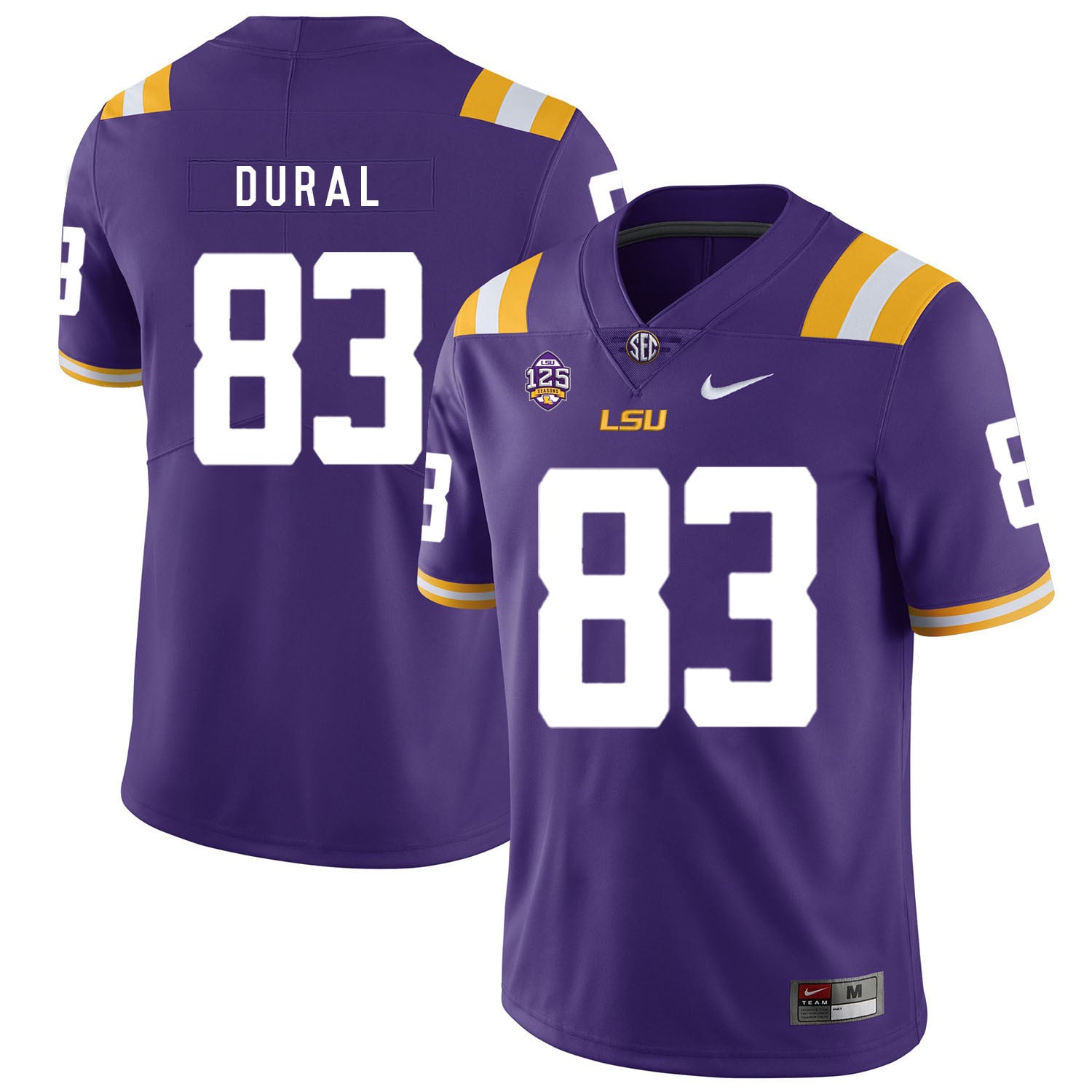 Travin Dural LSU Tigers purple jersey