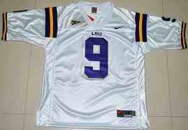 Jefferson LSU Tigers white jersey