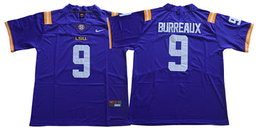 Joe Burreaux LSU Tigers purple jersey