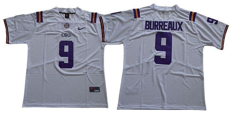 Joe Burreaux LSU Tigers white jersey