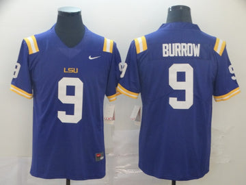 Joe Burrow LSU Tigers purple jersey