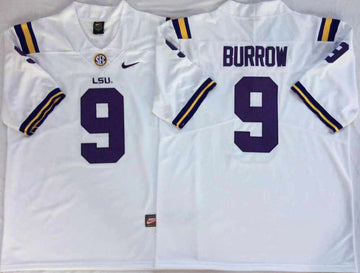 Joe Burrow LSU Tigers white jersey