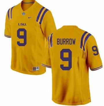 Joe Burrow LSU Tigers yellow jersey