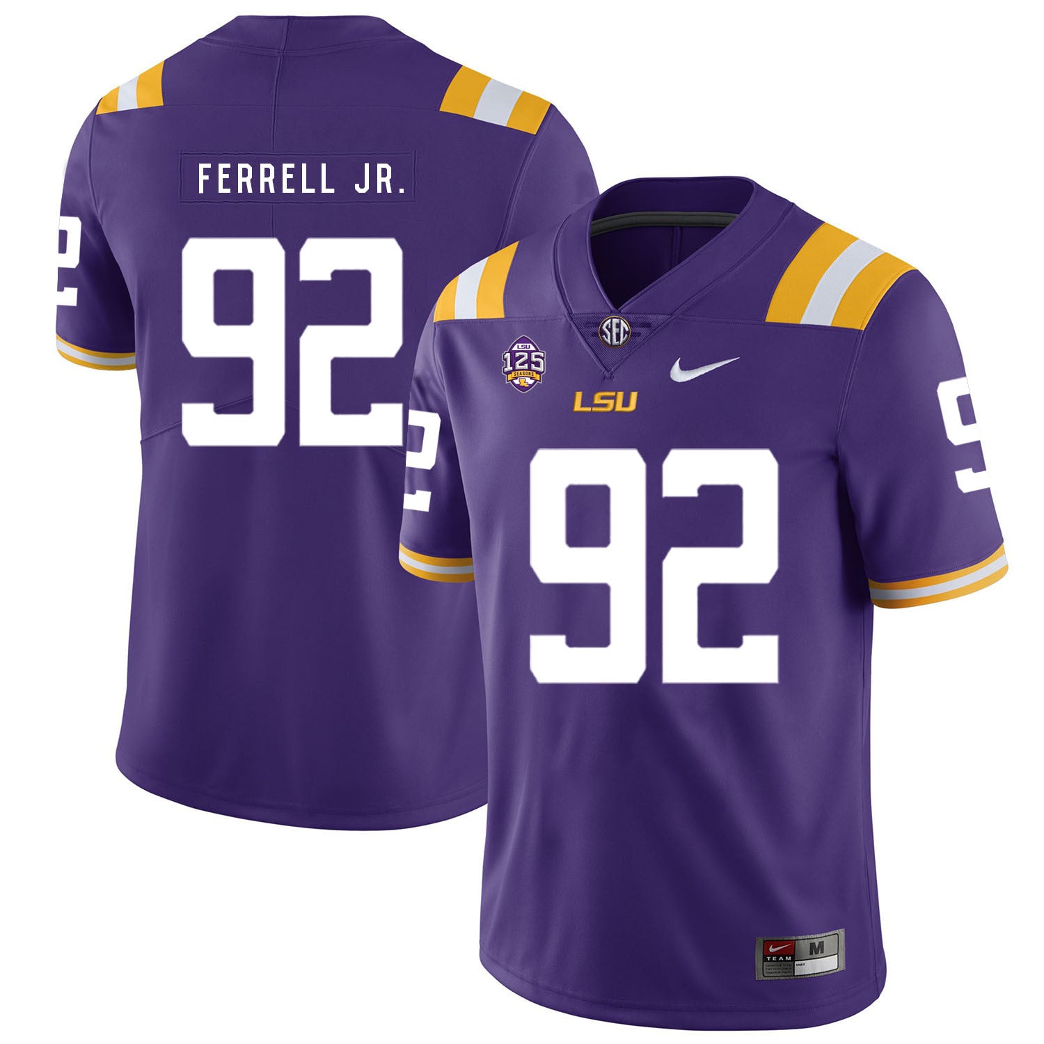Neil Ferrell Jr LSU Tigers purple jersey