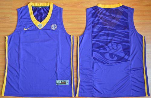 Custom LSU Tigers purple jersey