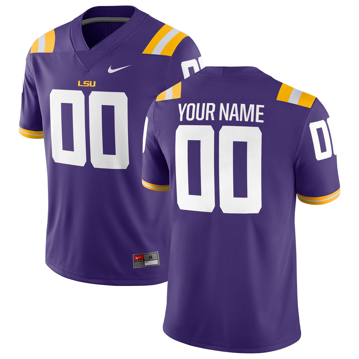 Custom LSU Tigers purple jersey