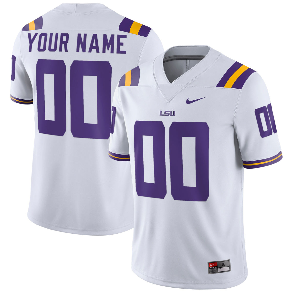 Custom LSU Tigers white jersey