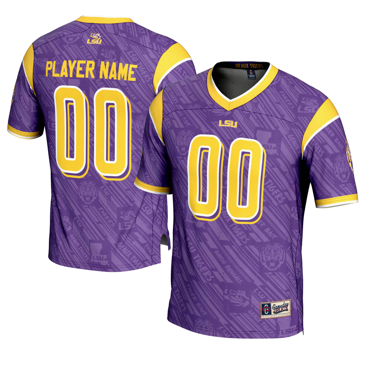 Highlight Print LSU Tigers purple jersey